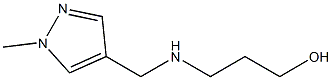 3-{[(1-methyl-1H-pyrazol-4-yl)methyl]amino}propan-1-ol Struktur