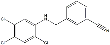 3-{[(2,4,5-trichlorophenyl)amino]methyl}benzonitrile Struktur