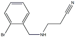 3-{[(2-bromophenyl)methyl]amino}propanenitrile Struktur