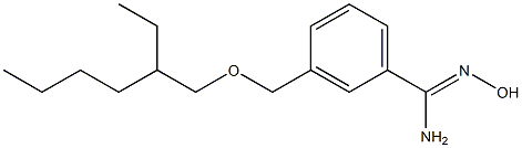 3-{[(2-ethylhexyl)oxy]methyl}-N'-hydroxybenzene-1-carboximidamide Struktur