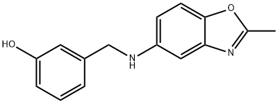 3-{[(2-methyl-1,3-benzoxazol-5-yl)amino]methyl}phenol Struktur