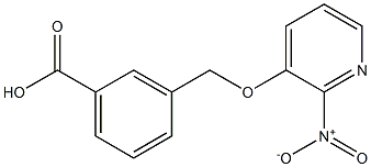 3-{[(2-nitropyridin-3-yl)oxy]methyl}benzoic acid Struktur