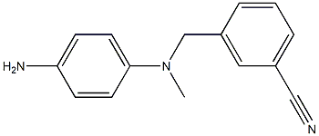 3-{[(4-aminophenyl)(methyl)amino]methyl}benzonitrile Struktur