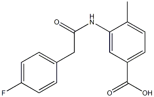 3-{[(4-fluorophenyl)acetyl]amino}-4-methylbenzoic acid Struktur