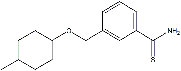 3-{[(4-methylcyclohexyl)oxy]methyl}benzene-1-carbothioamide Struktur