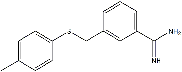 3-{[(4-methylphenyl)sulfanyl]methyl}benzene-1-carboximidamide Struktur