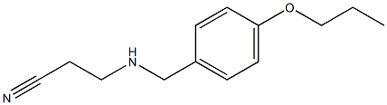 3-{[(4-propoxyphenyl)methyl]amino}propanenitrile Struktur