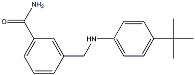 3-{[(4-tert-butylphenyl)amino]methyl}benzamide Struktur