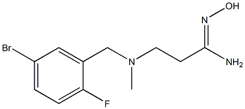 3-{[(5-bromo-2-fluorophenyl)methyl](methyl)amino}-N'-hydroxypropanimidamide Struktur