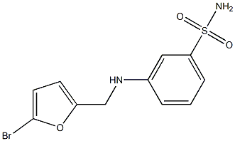 3-{[(5-bromofuran-2-yl)methyl]amino}benzene-1-sulfonamide Struktur