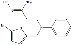 3-{[(5-bromothiophen-2-yl)methyl](phenyl)amino}-N'-hydroxypropanimidamide Struktur