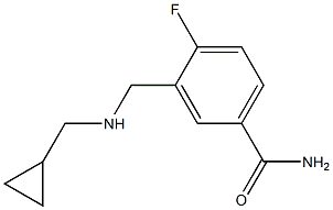 3-{[(cyclopropylmethyl)amino]methyl}-4-fluorobenzamide Struktur