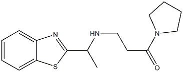 3-{[1-(1,3-benzothiazol-2-yl)ethyl]amino}-1-(pyrrolidin-1-yl)propan-1-one Struktur