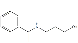 3-{[1-(2,5-dimethylphenyl)ethyl]amino}propan-1-ol Struktur