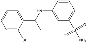 3-{[1-(2-bromophenyl)ethyl]amino}benzene-1-sulfonamide Struktur