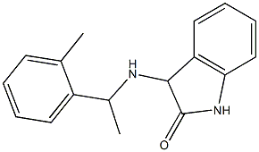 3-{[1-(2-methylphenyl)ethyl]amino}-2,3-dihydro-1H-indol-2-one Struktur