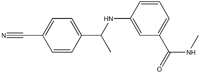 3-{[1-(4-cyanophenyl)ethyl]amino}-N-methylbenzamide Struktur