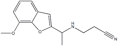 3-{[1-(7-methoxy-1-benzofuran-2-yl)ethyl]amino}propanenitrile Struktur