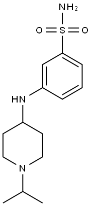 3-{[1-(propan-2-yl)piperidin-4-yl]amino}benzene-1-sulfonamide Struktur