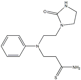 3-{[2-(2-oxoimidazolidin-1-yl)ethyl](phenyl)amino}propanethioamide Struktur