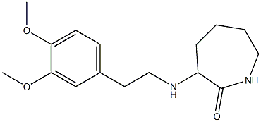 3-{[2-(3,4-dimethoxyphenyl)ethyl]amino}azepan-2-one Struktur