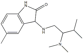 3-{[2-(dimethylamino)-3-methylbutyl]amino}-5-methyl-2,3-dihydro-1H-indol-2-one Struktur