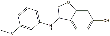 3-{[3-(methylsulfanyl)phenyl]amino}-2,3-dihydro-1-benzofuran-6-ol Struktur