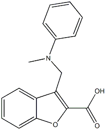 3-{[methyl(phenyl)amino]methyl}-1-benzofuran-2-carboxylic acid Struktur