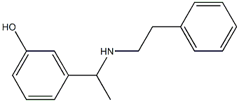 3-{1-[(2-phenylethyl)amino]ethyl}phenol Struktur