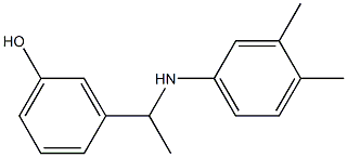 3-{1-[(3,4-dimethylphenyl)amino]ethyl}phenol Struktur