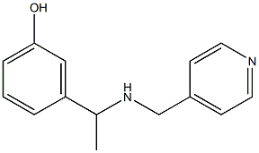 3-{1-[(pyridin-4-ylmethyl)amino]ethyl}phenol Struktur