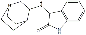 3-{1-azabicyclo[2.2.2]octan-3-ylamino}-2,3-dihydro-1H-indol-2-one Struktur