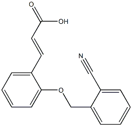 3-{2-[(2-cyanophenyl)methoxy]phenyl}prop-2-enoic acid Struktur