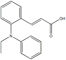 3-{2-[ethyl(phenyl)amino]phenyl}prop-2-enoic acid Struktur