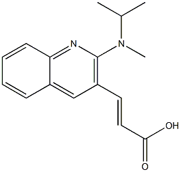 3-{2-[methyl(propan-2-yl)amino]quinolin-3-yl}prop-2-enoic acid Struktur