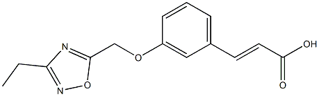 3-{3-[(3-ethyl-1,2,4-oxadiazol-5-yl)methoxy]phenyl}prop-2-enoic acid Struktur