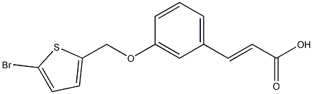 3-{3-[(5-bromothiophen-2-yl)methoxy]phenyl}prop-2-enoic acid Struktur