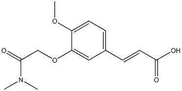 3-{3-[(dimethylcarbamoyl)methoxy]-4-methoxyphenyl}prop-2-enoic acid Struktur