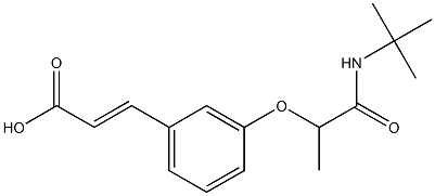 3-{3-[1-(tert-butylcarbamoyl)ethoxy]phenyl}prop-2-enoic acid Struktur