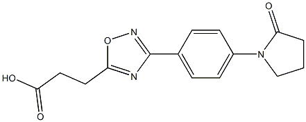 3-{3-[4-(2-oxopyrrolidin-1-yl)phenyl]-1,2,4-oxadiazol-5-yl}propanoic acid Struktur