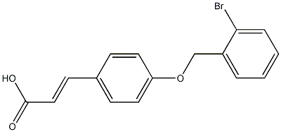 3-{4-[(2-bromophenyl)methoxy]phenyl}prop-2-enoic acid Struktur