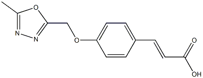 3-{4-[(5-methyl-1,3,4-oxadiazol-2-yl)methoxy]phenyl}prop-2-enoic acid Struktur