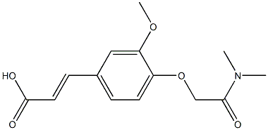 3-{4-[(dimethylcarbamoyl)methoxy]-3-methoxyphenyl}prop-2-enoic acid Struktur