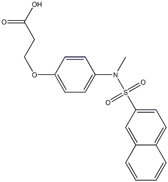 3-{4-[methyl(2-naphthylsulfonyl)amino]phenoxy}propanoic acid Struktur