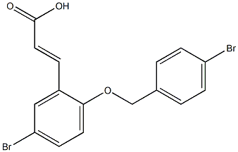 3-{5-bromo-2-[(4-bromophenyl)methoxy]phenyl}prop-2-enoic acid Struktur