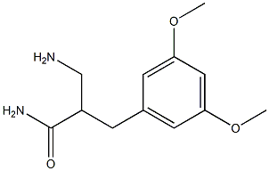 3-amino-2-[(3,5-dimethoxyphenyl)methyl]propanamide Struktur