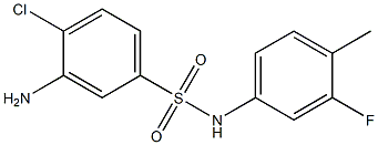 3-amino-4-chloro-N-(3-fluoro-4-methylphenyl)benzene-1-sulfonamide Struktur