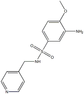 3-amino-4-methoxy-N-(pyridin-4-ylmethyl)benzene-1-sulfonamide Struktur