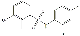 3-amino-N-(2-bromo-4-methylphenyl)-2-methylbenzene-1-sulfonamide Struktur