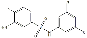 3-amino-N-(3,5-dichlorophenyl)-4-fluorobenzene-1-sulfonamide Struktur